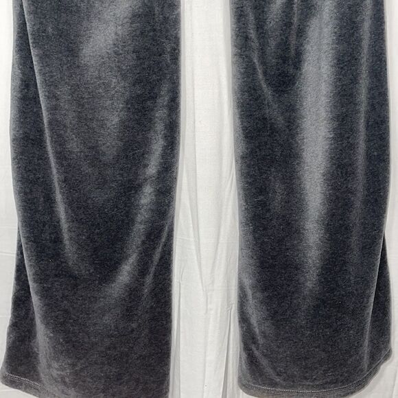 Dress Barn Gray Velour Velvet Track Pants size small - Picture 9 of 10